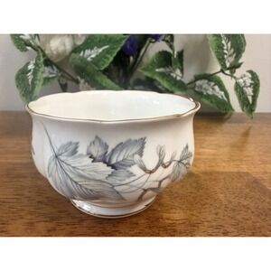 Vintage Royal Albert‎ Silver Maple Sugar Bowl MCM Grapevine Dining Tea Party